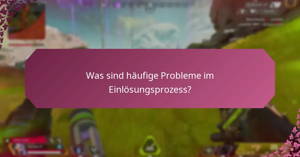 Was sind häufige Probleme im Einlösungsprozess?