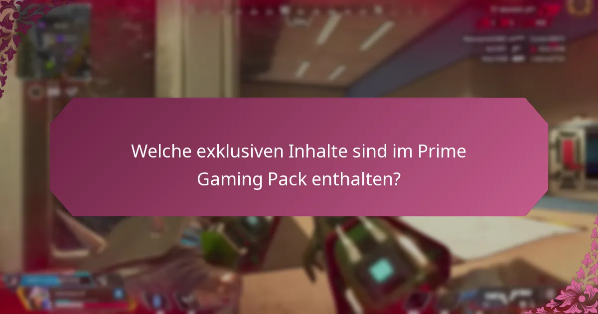 Was sind die saisonalen Belohnungen im Prime Gaming Pack?