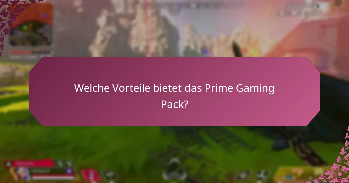 Welche In-Game-Verbesserungen sind im Prime Gaming Pack enthalten?